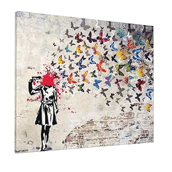 Amazon｜バンクシー Banksy 猿抽象画 アートパネル モダン 風景